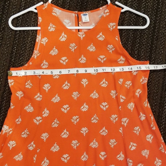 Old Navy Orange Floral Dress - Picture 8 of 9
